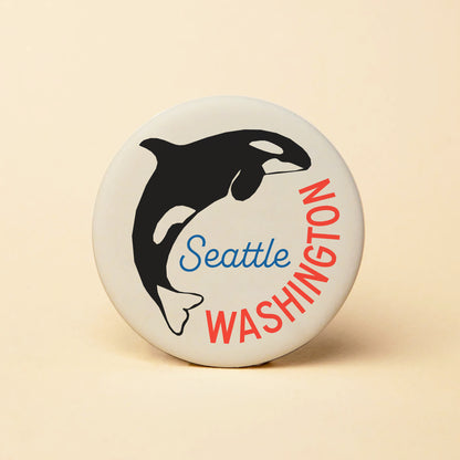 Seattle Orca Round Magnet