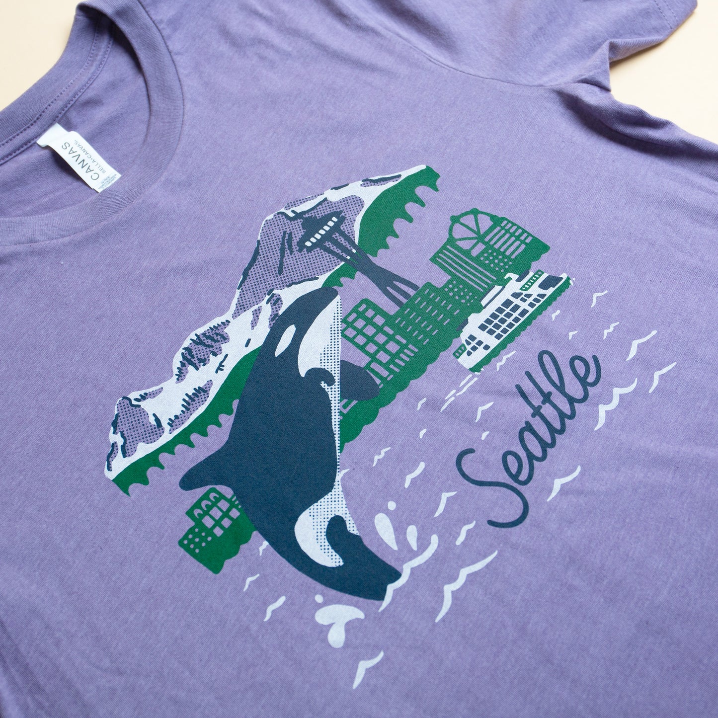 Seattle Orca Skyline Unisex Shirt (Purple)