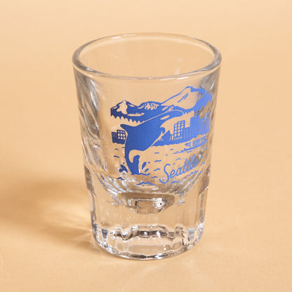 Seattle Orca Skyline Shot Glass