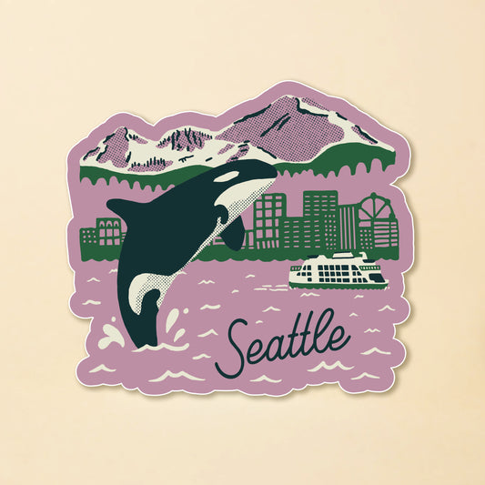 Seattle Orca Skyline Sticker