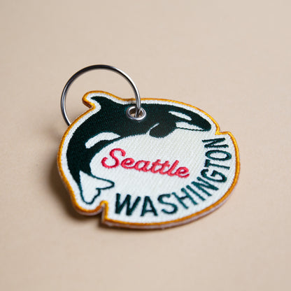 Seattle Orca Patch Keychain