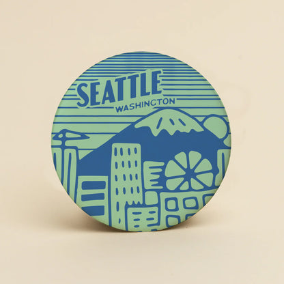 Seattle Skyline Cork Coaster