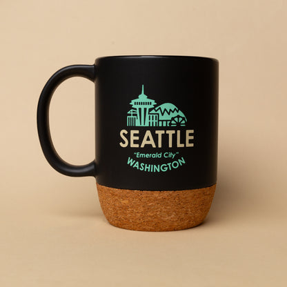 Emerald City Skyline Cork Mug