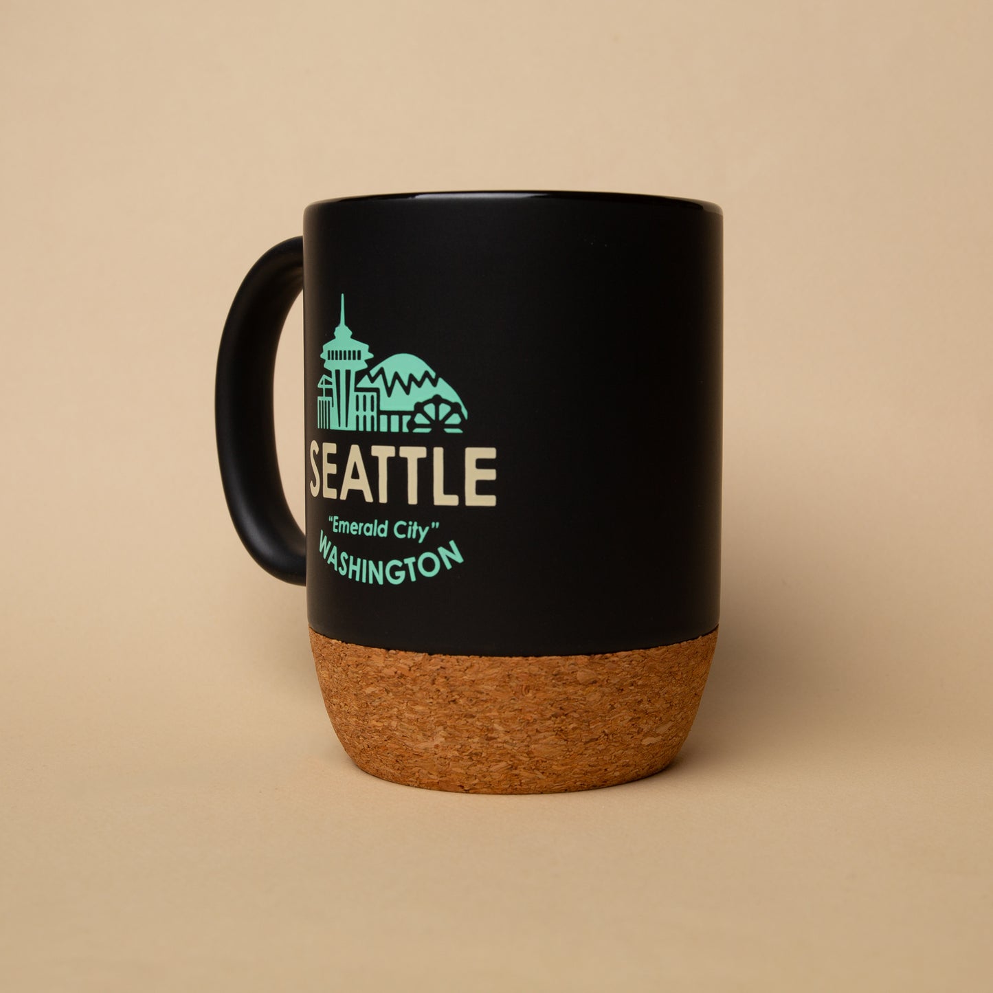 Emerald City Skyline Cork Mug