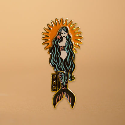 Sunburst Mermaid Enamel Magnet