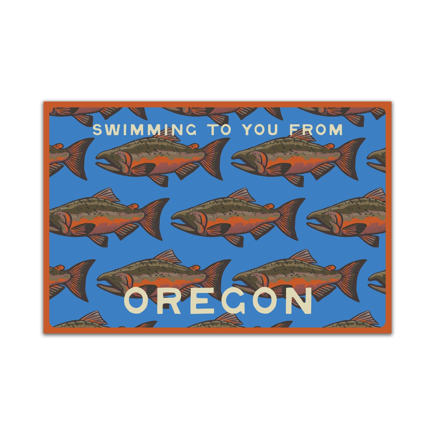 Swimming Oregon Fish Postcard