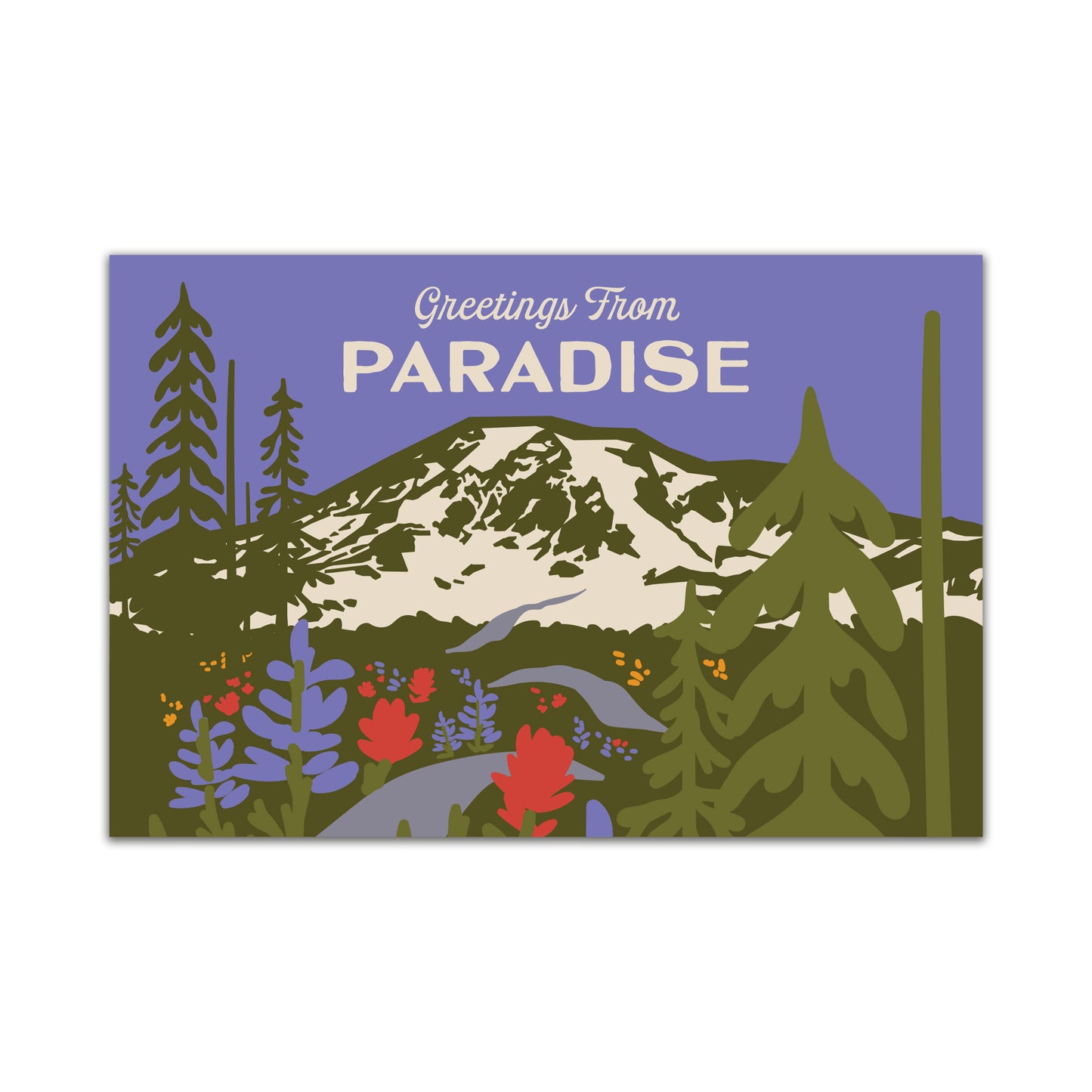WA Mt. Rainier Paradise Postcard