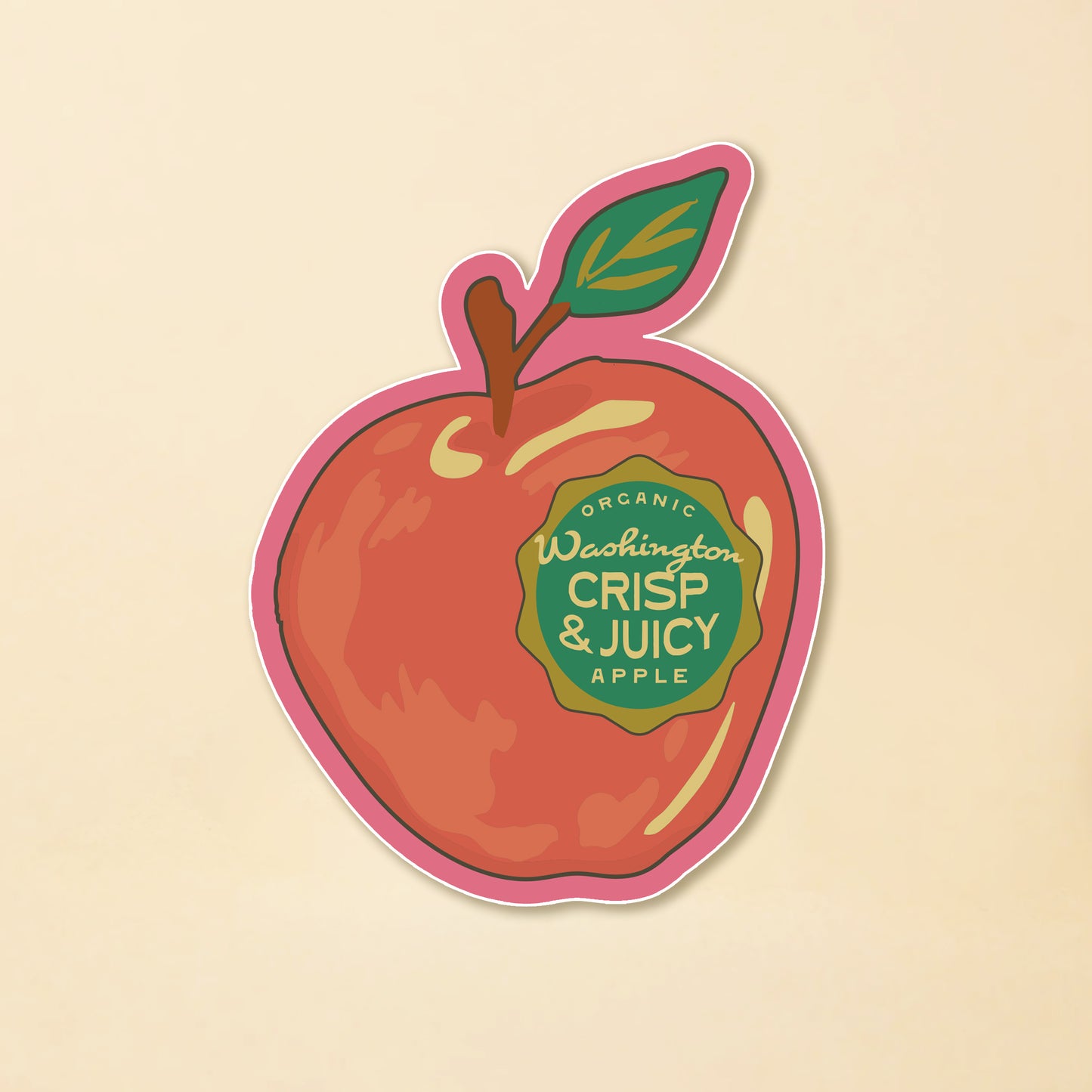WA Retro Apple Sticker