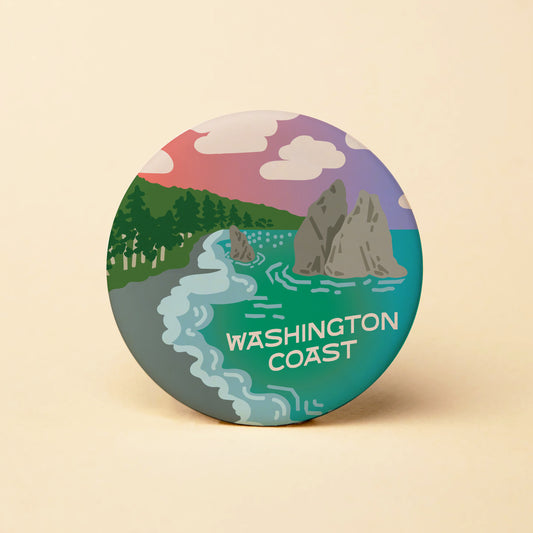 Washington Coast Round Magnet