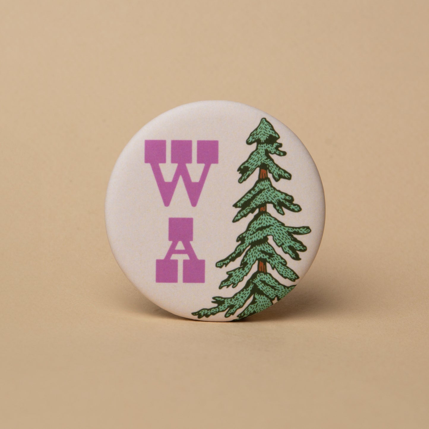 WA State Tree Round Magnet