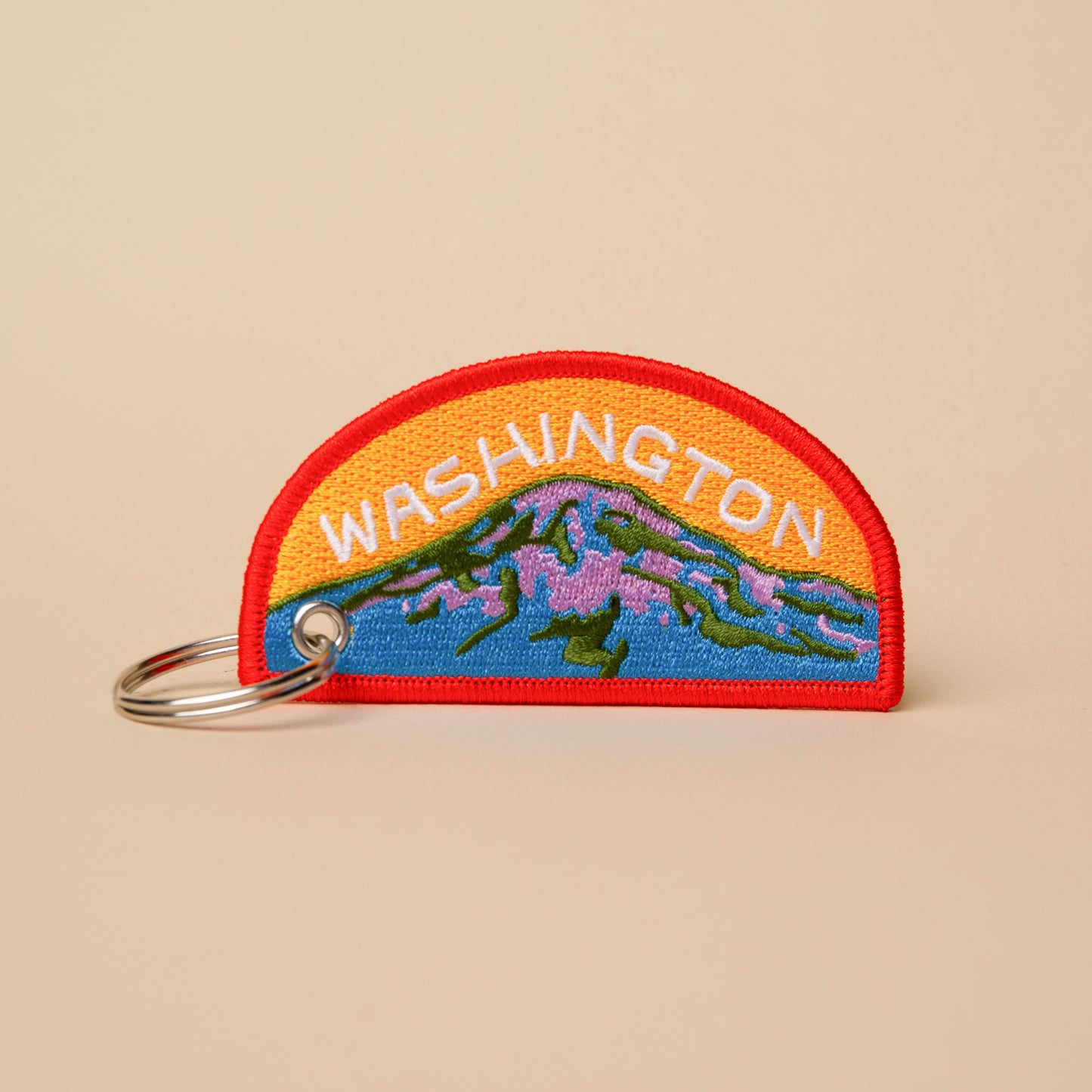 Mt. Rainier Washington Patch Keychain