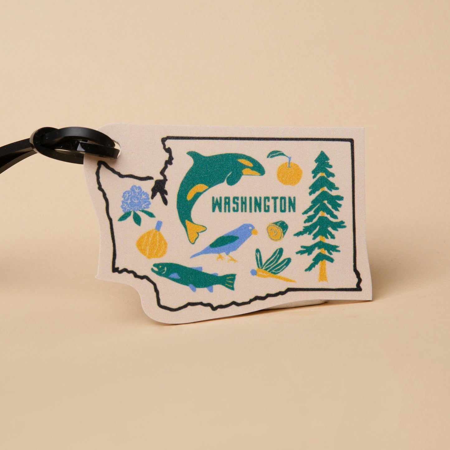 WA State Symbols Luggage Tag