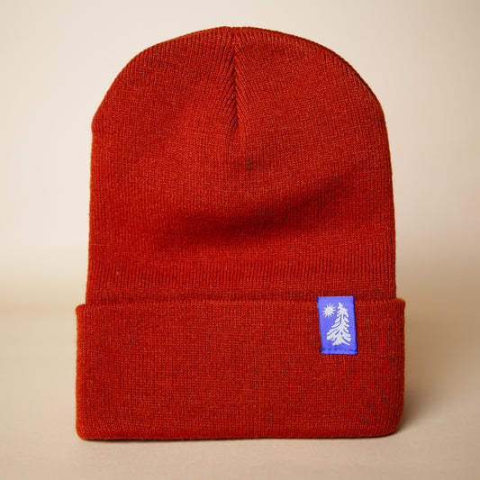 Wavy Pine Beanie (Orange)