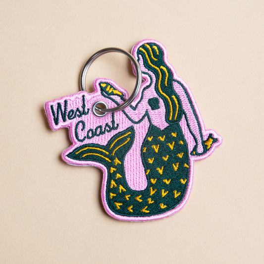 West Coast Mermaid Patch Keychain