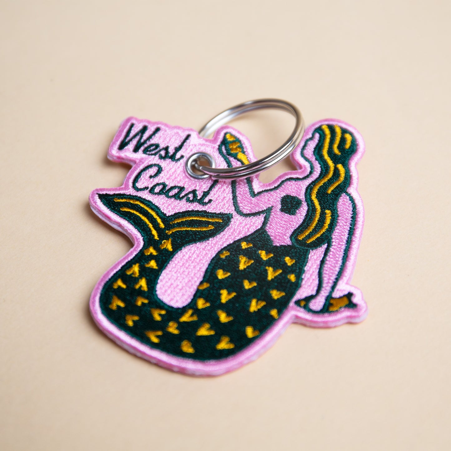 West Coast Mermaid Patch Keychain