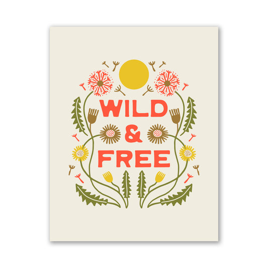 Wild & Free Dandelion Print