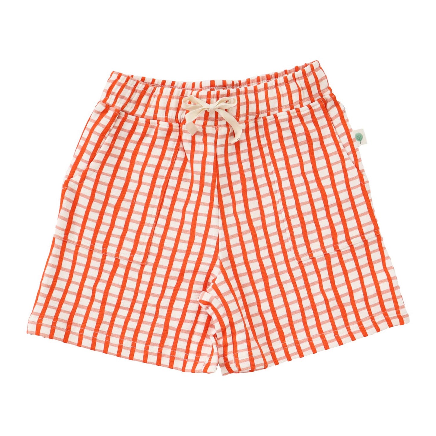 Kids' Cotton Shorts - Pink & Orange Print