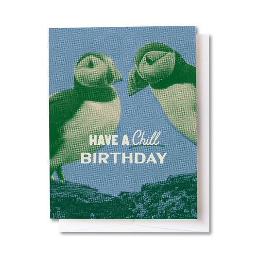 Chill Birthday Puffin Card