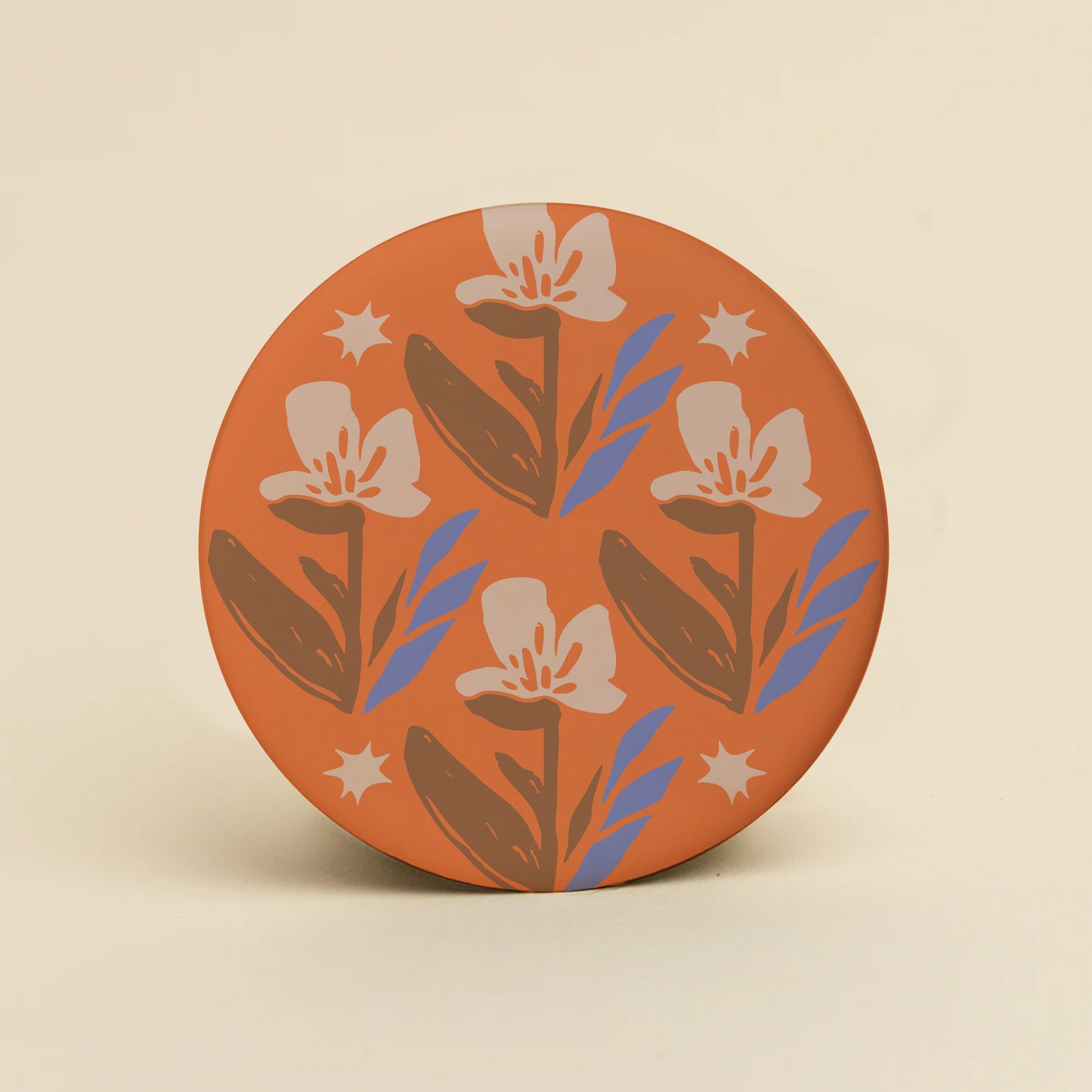 Flowers Cork Coaster
