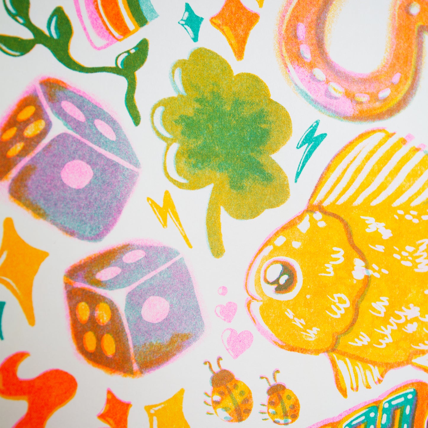 Good Luck Charms Riso Print