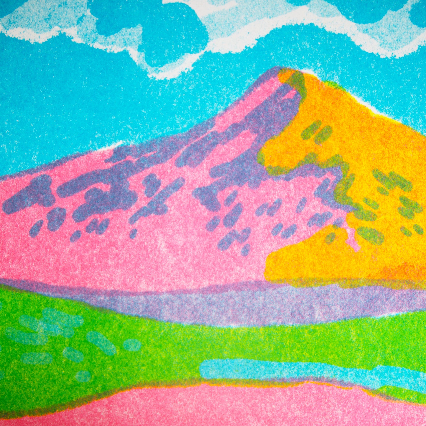 Mountain Riso Print