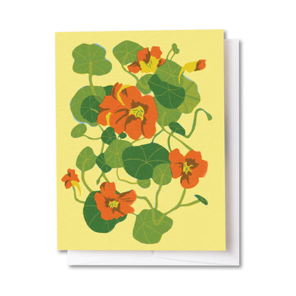 Nasturtium Flower Card