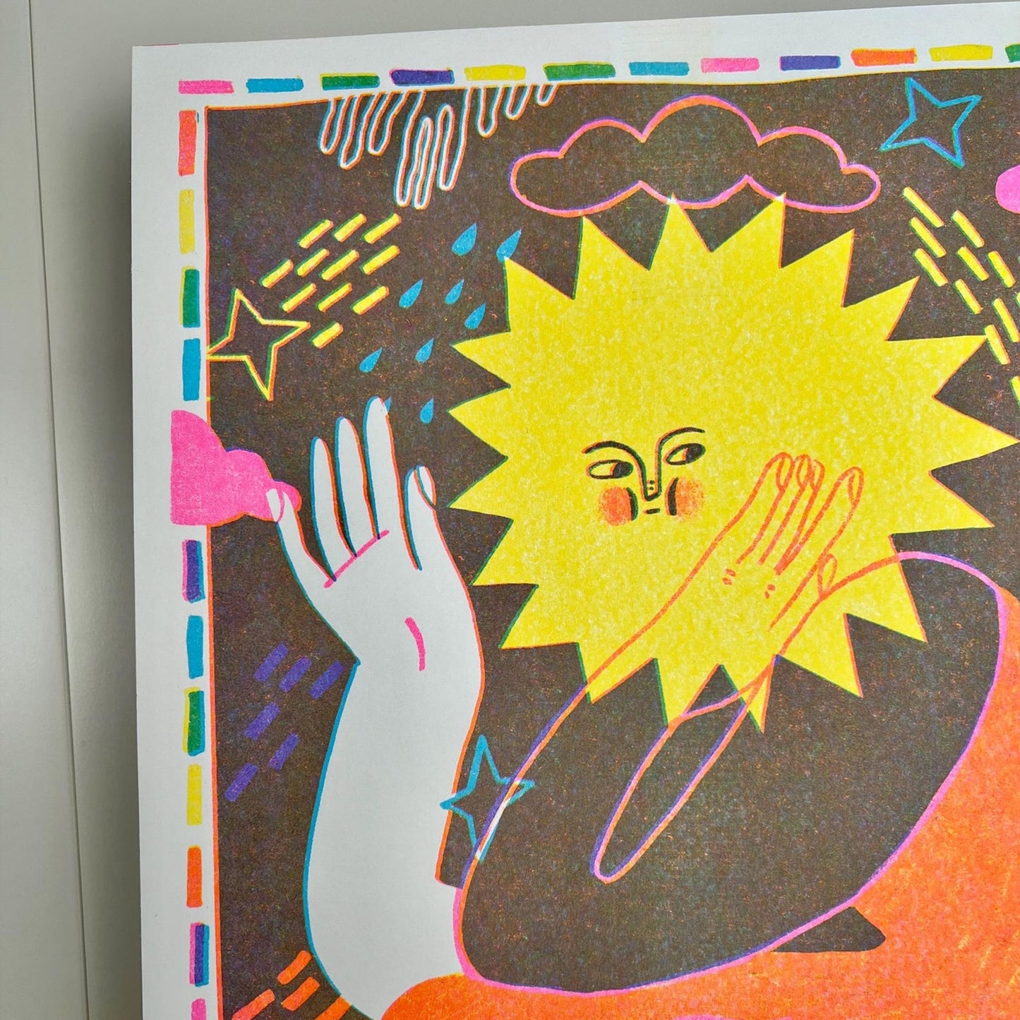 Dorothy Dot Cool: Big Sunny Head Riso Print