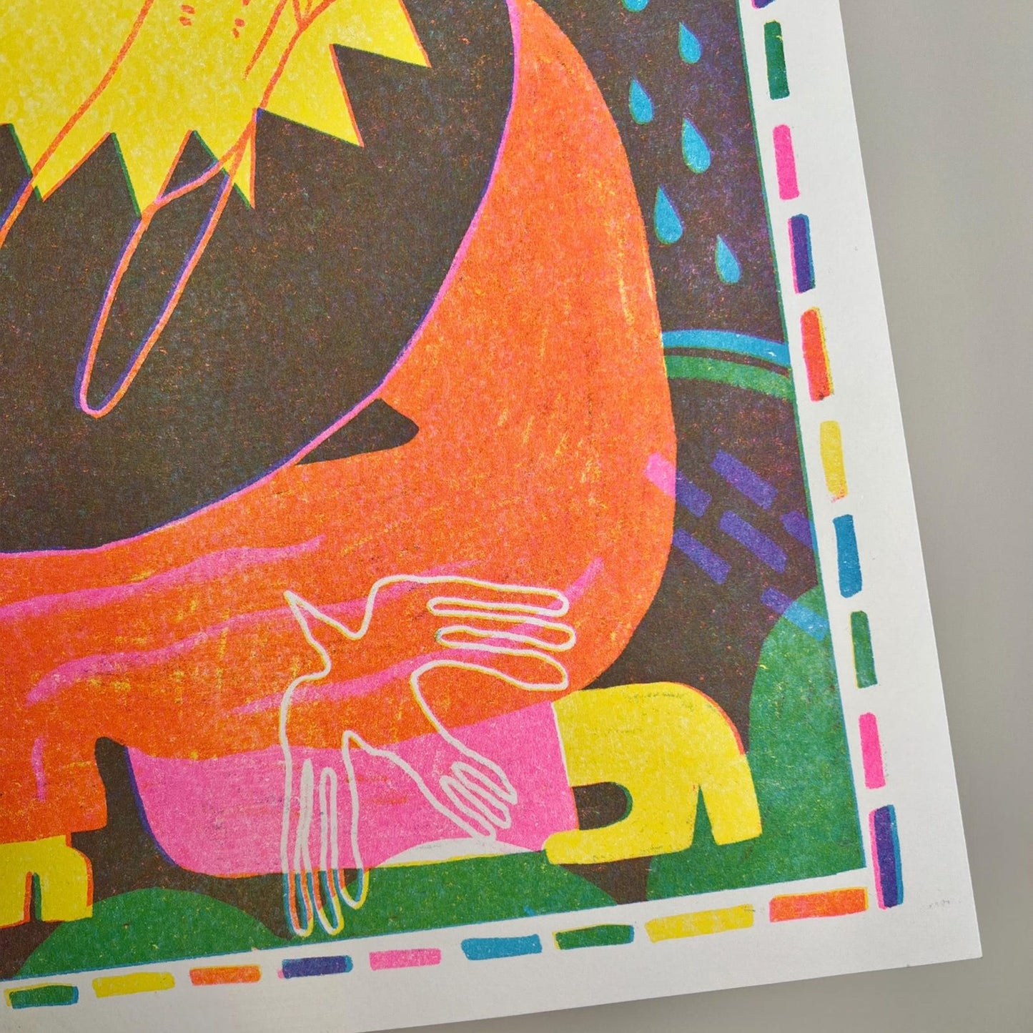 Dorothy Dot Cool: Big Sunny Head Riso Print