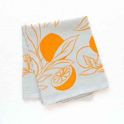 Clementine Linen Tea Towel