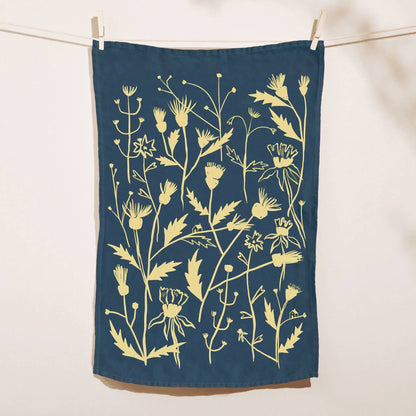 Wild Weeds Linen Tea Towel