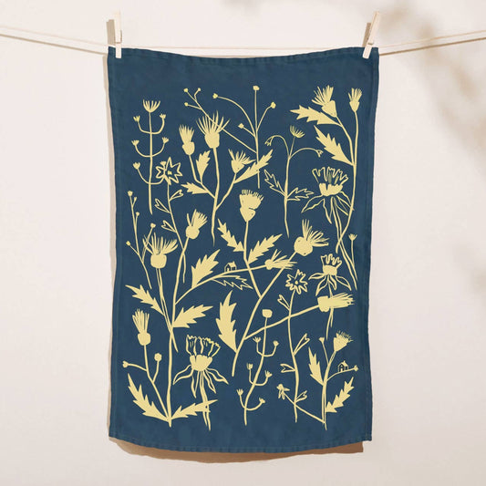 Wild Weeds Linen Tea Towel