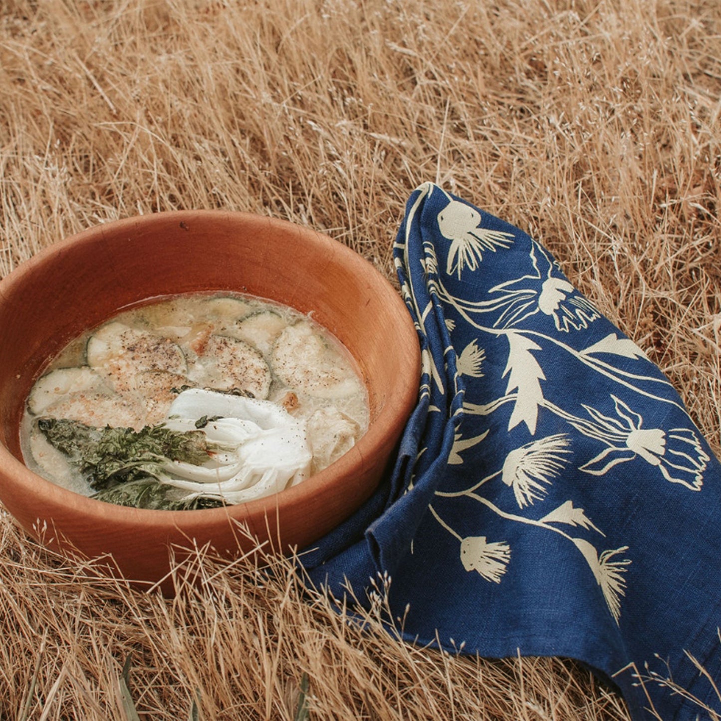 Wild Weeds Linen Tea Towel