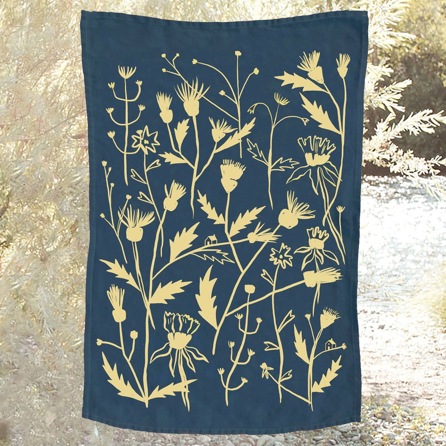Wild Weeds Linen Tea Towel
