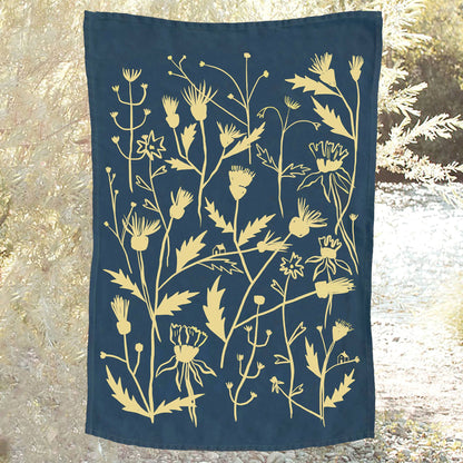 Wild Weeds Linen Tea Towel