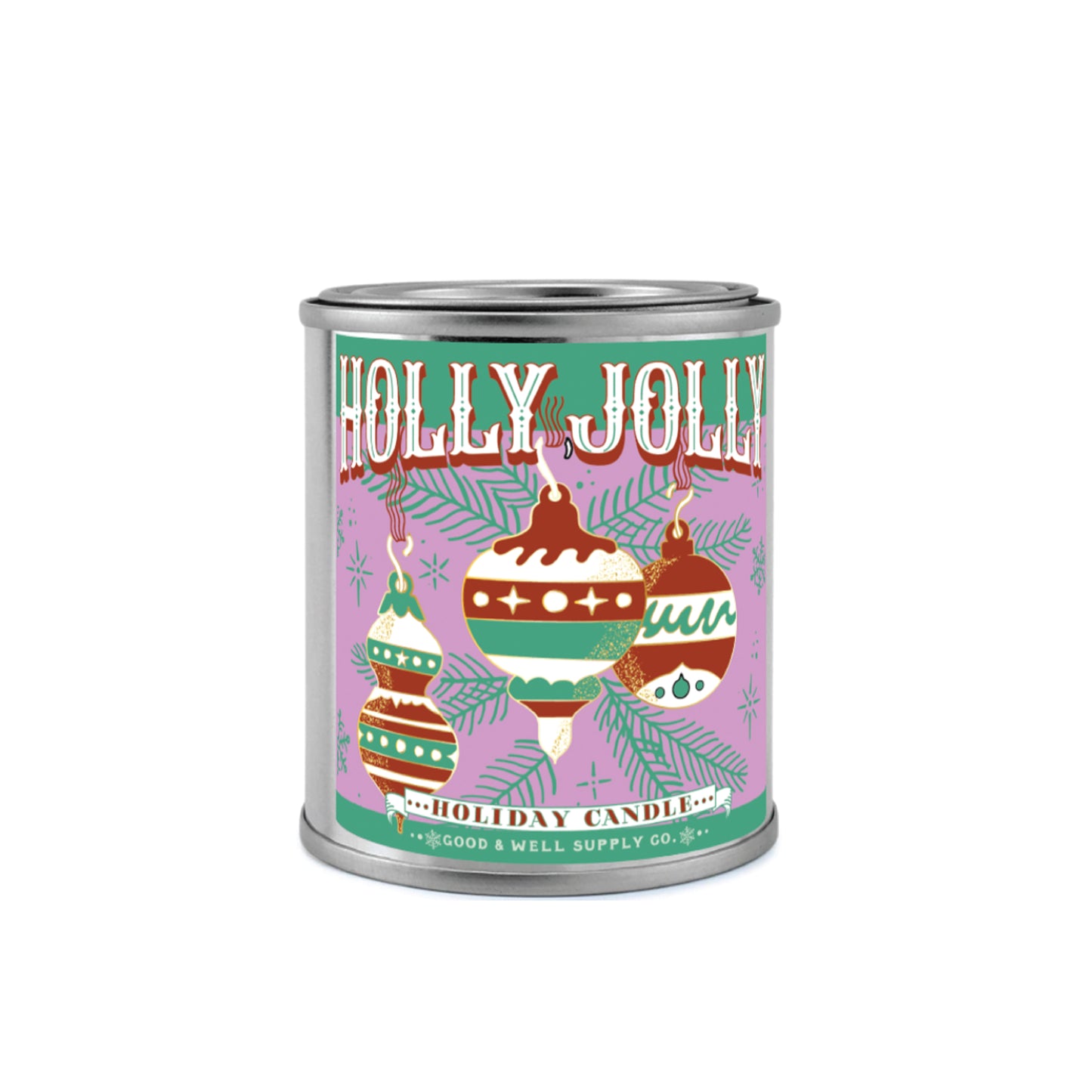 Holly Jolly Tin Candle 8oz