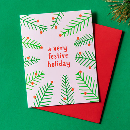 Festive Holiday Card Box Set (8)