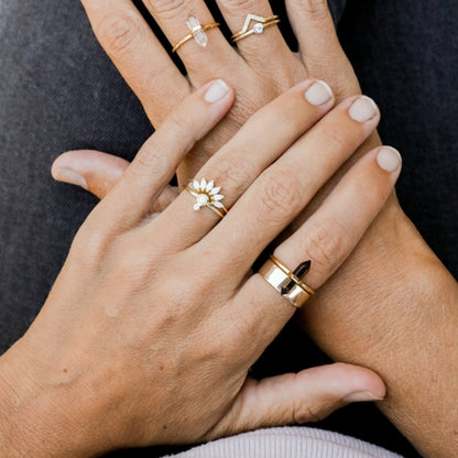 Opal Crown Ring