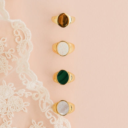 Malachite Signet Ring