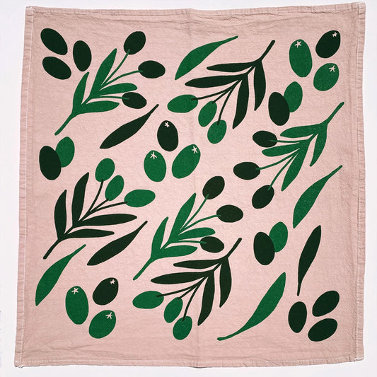 Camel Olive Toss Tea Towel