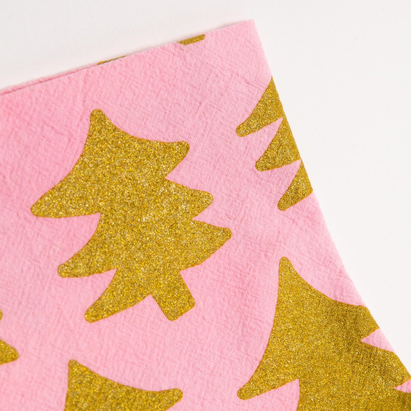 Pink Glitter Trees Tea Towel