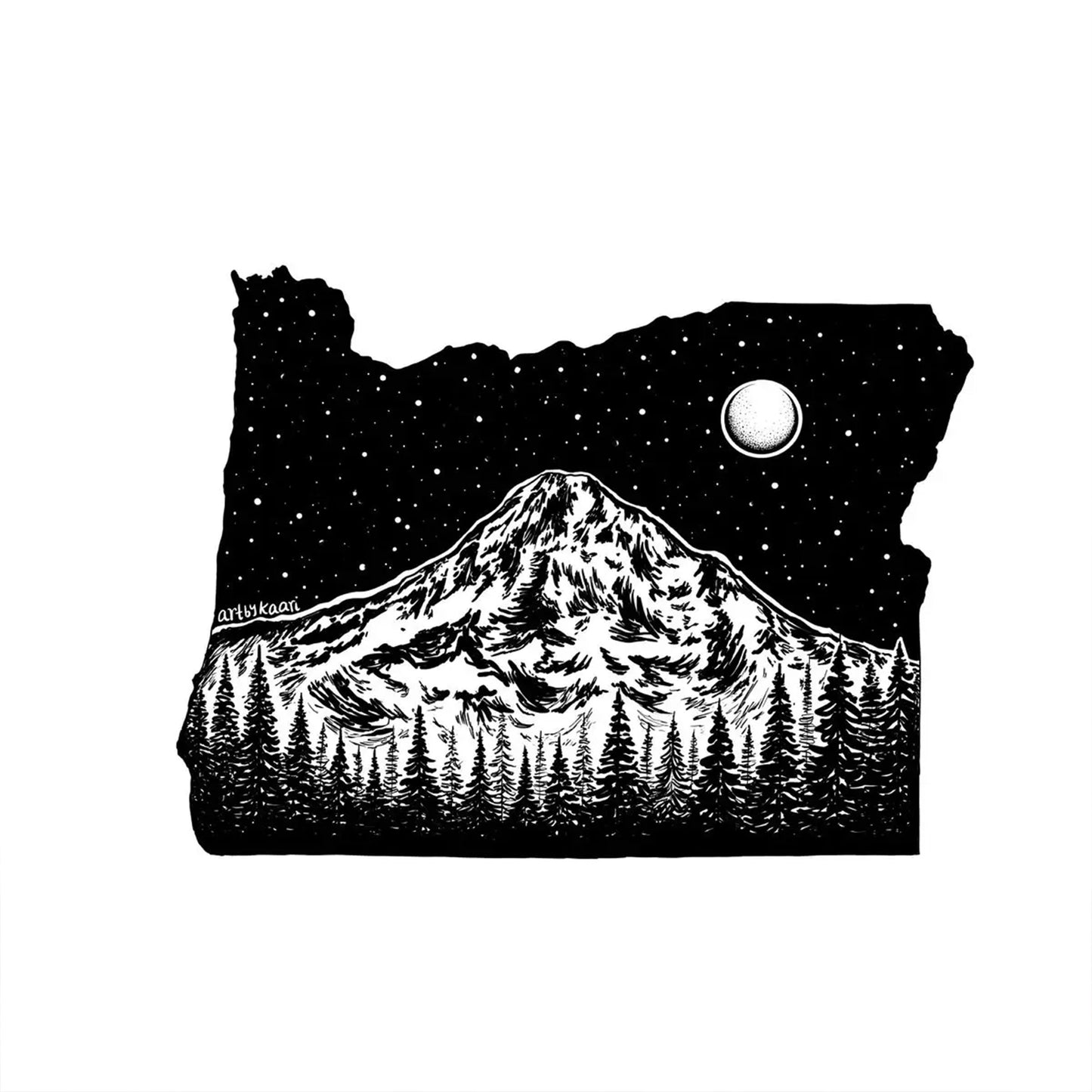 Kaari & Co: Oregon + Mount Hood Print