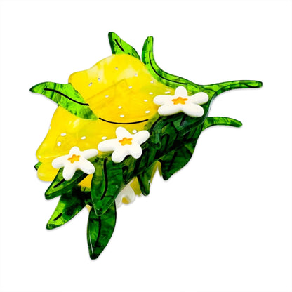 Lemon and Flowers Hair Claw