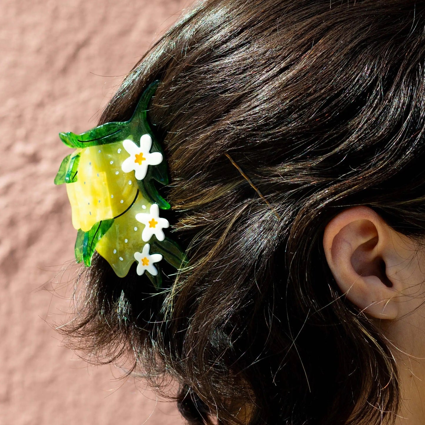 Lemon and Flowers Hair Claw