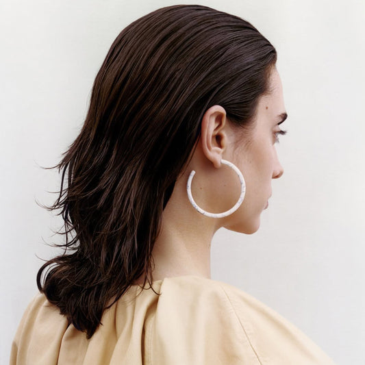 Large Hoops in Citrine