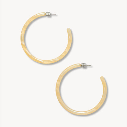 Large Hoops in Citrine
