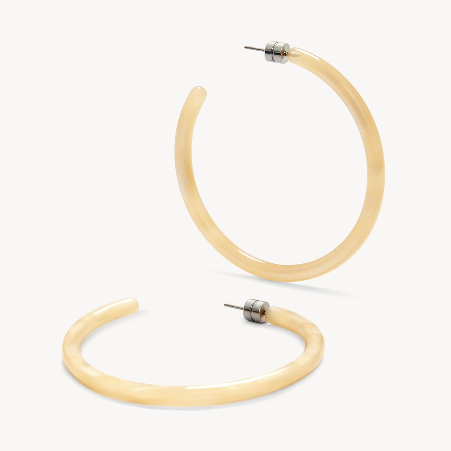 Large Hoops in Citrine