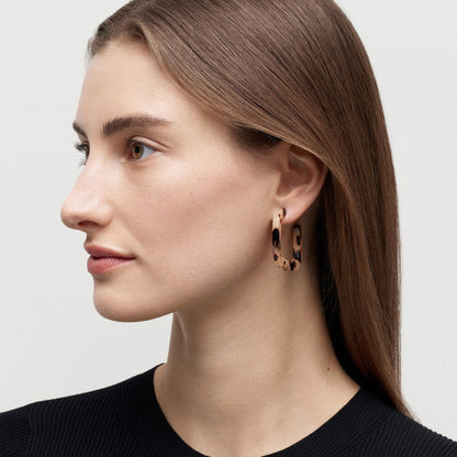 Midi Square Hoops in Stromanthe