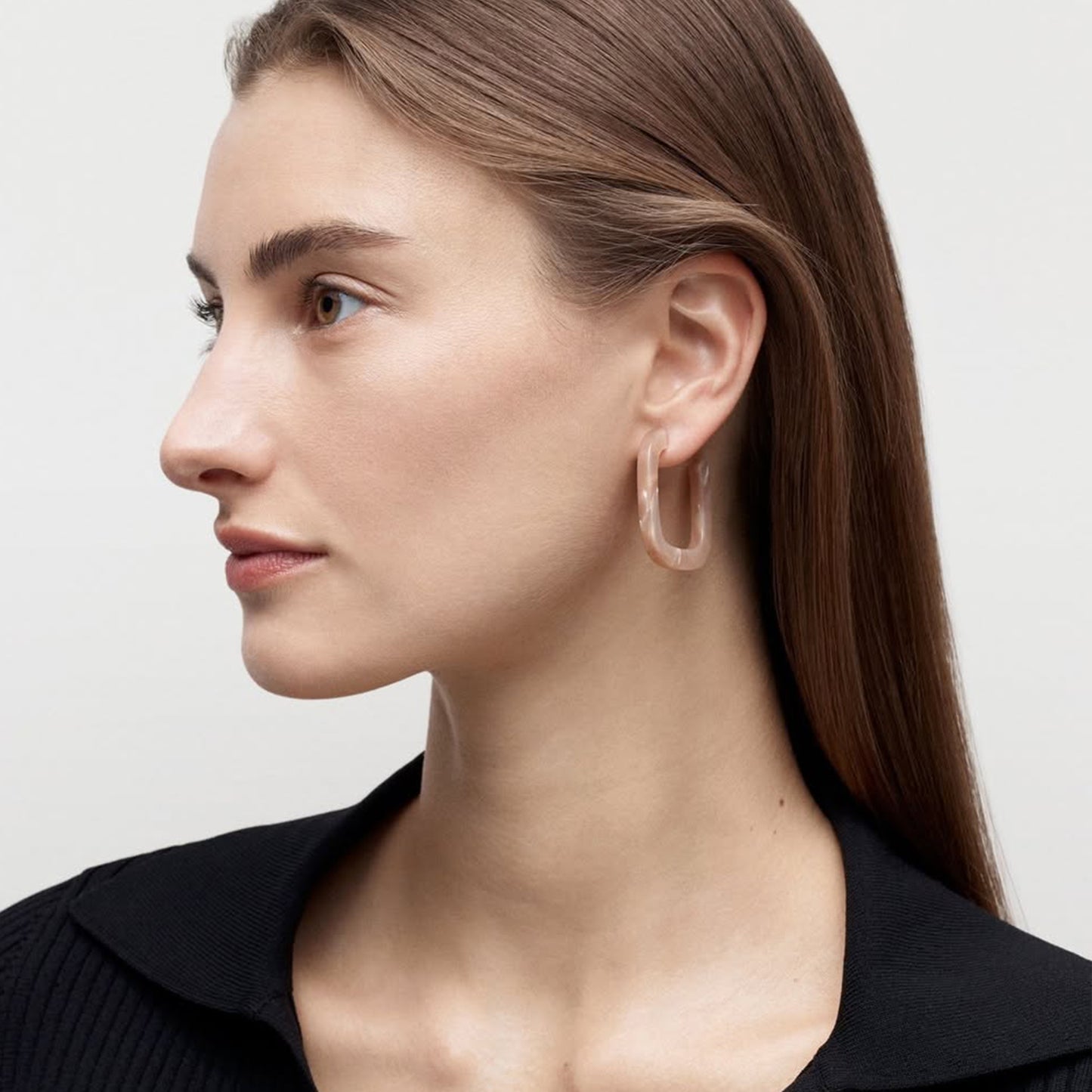 Midi Square Hoops in Orchid