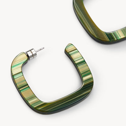 Midi Square Hoops in Meadow