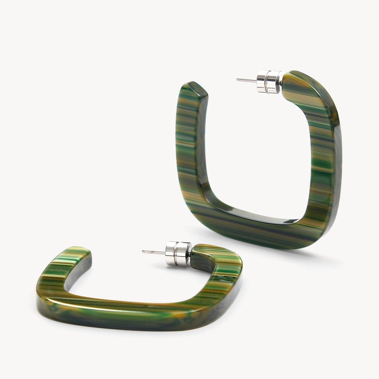 Midi Square Hoops in Meadow